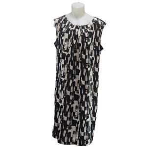 JONATHAN MARTIN Women's Black & White Abstract Polyester Stretch Plus Size 20